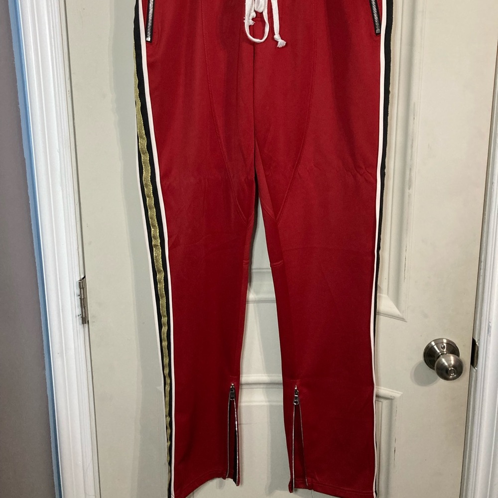 Lifted Anchor Men Jenner Track Pants Red XL Brand New